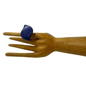 New no tags Vintage Chunky Handmade Purple Ceramic Ring Plus Size 8.5-9